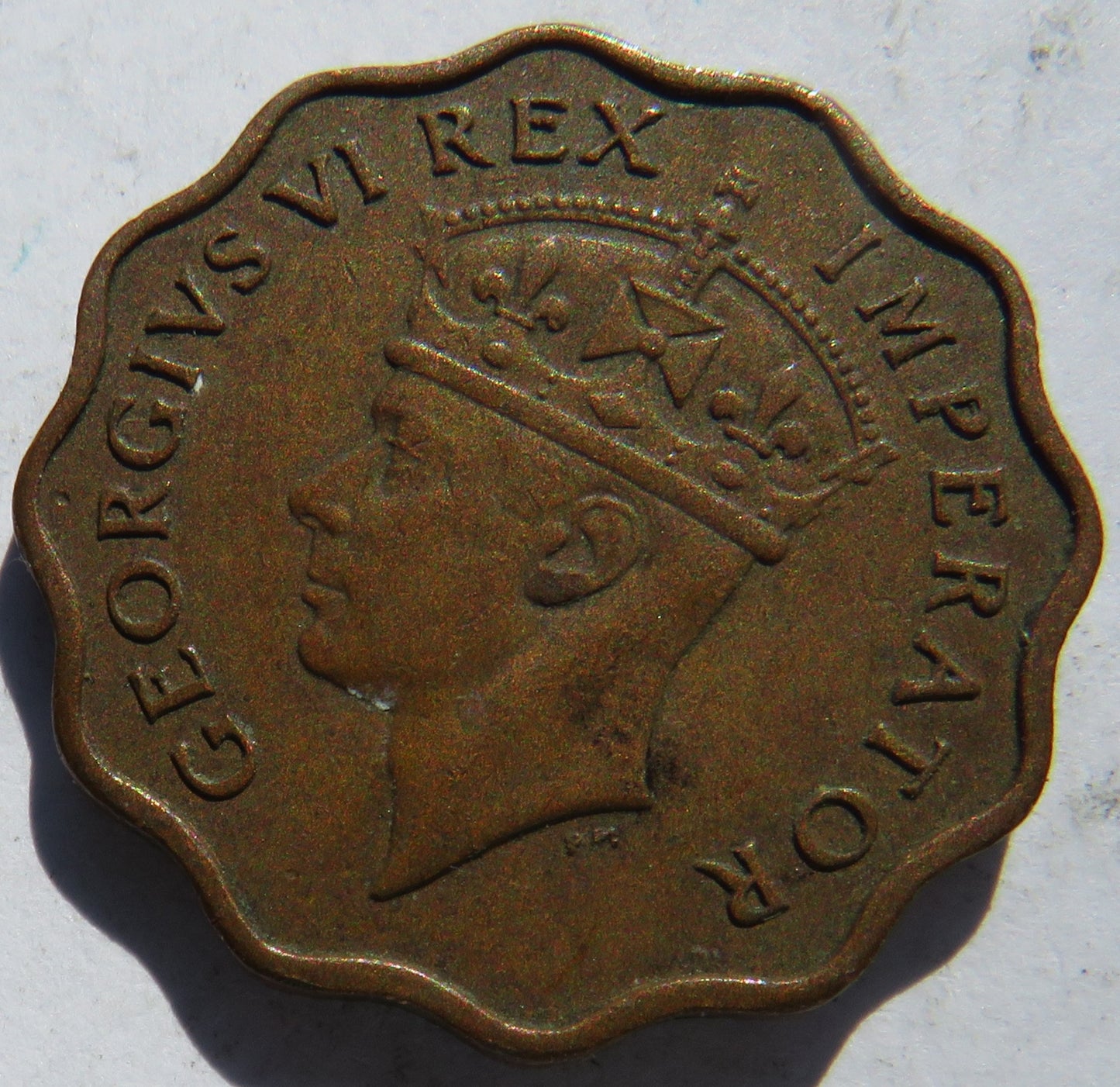 1942 King George VI Cyprus 1 Piastre Coin