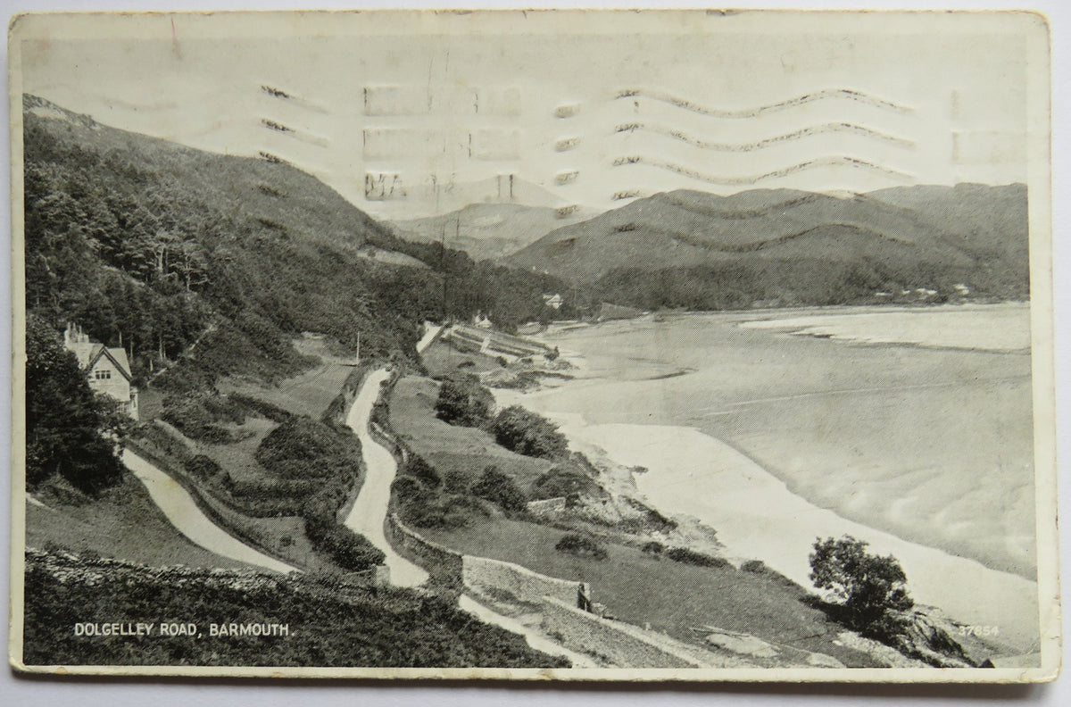 Vintage Postcard of Dolgelley Road, Barmouth, 1938, Valentine's