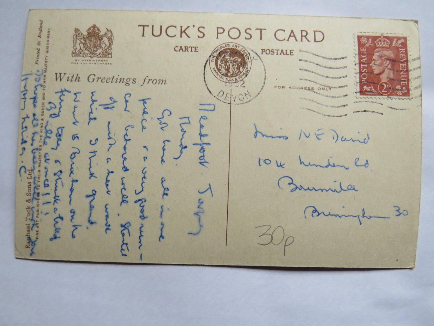 Vintage Postcard of Cockington Forge 1952