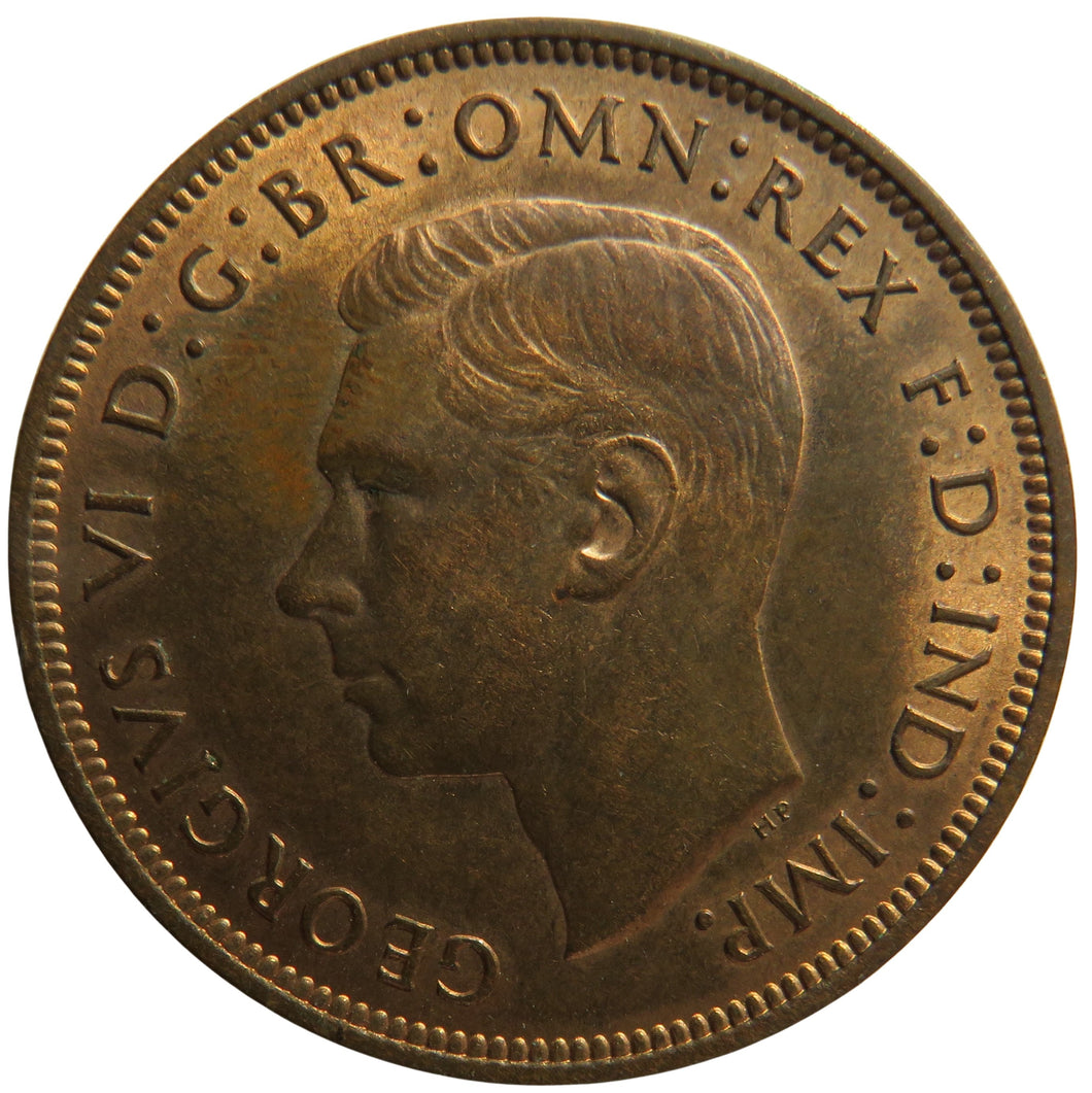 1939 King George VI One Penny Coin High Grade - Great Britain