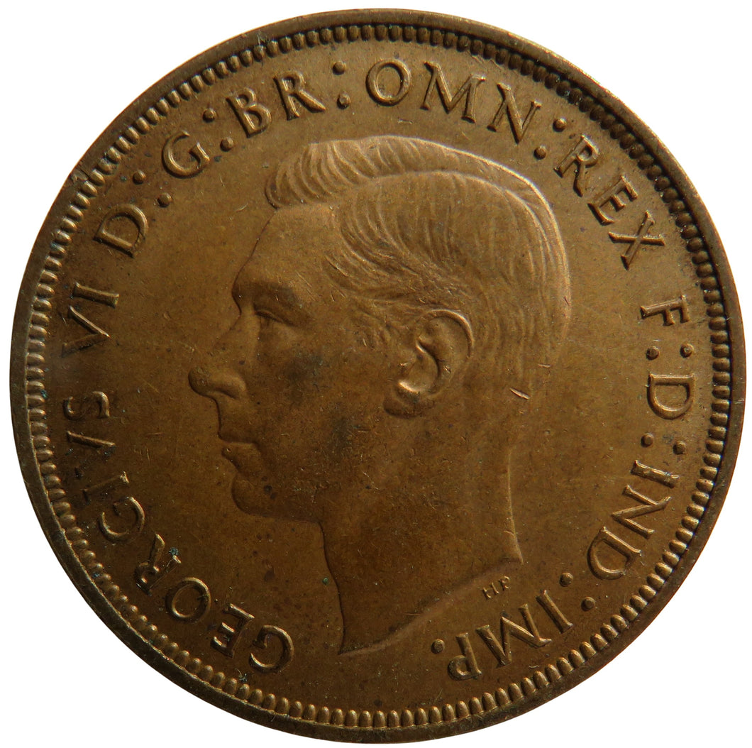 1944 King George VI One Penny Coin Higher Grade - Great Britain