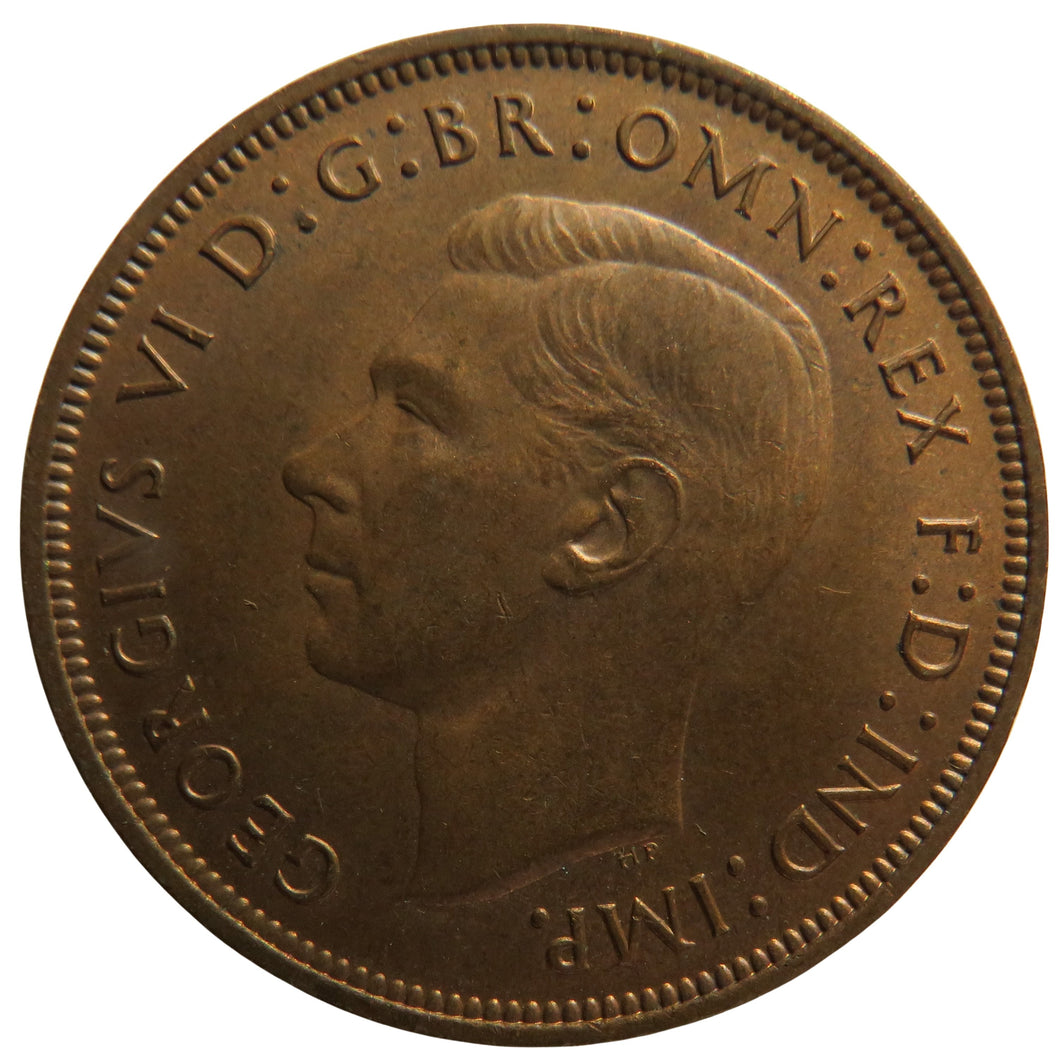 1945 King George VI One Penny Coin High Grade - Great Britain