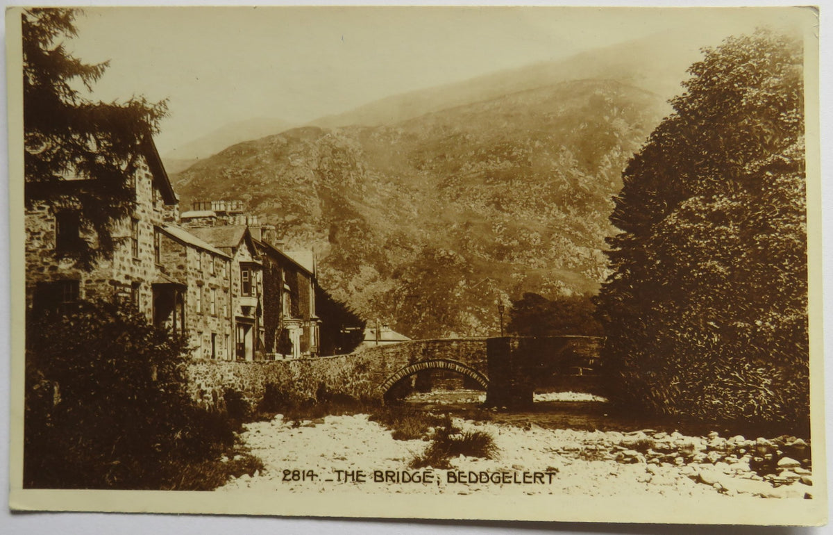 Vintage Postcard of The Bridge, Beddgelert