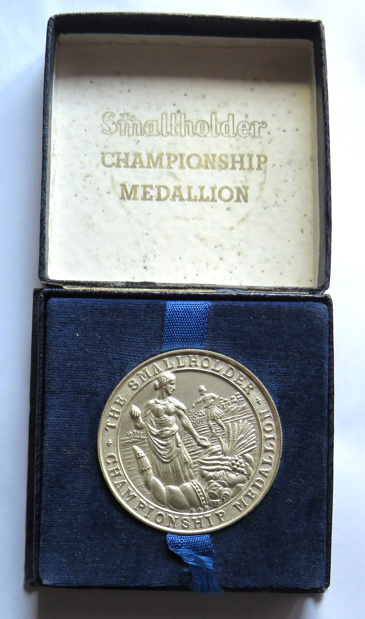 Vintage White Metal Medallion The Smallholder Championship