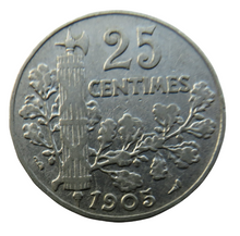 Load image into Gallery viewer, 1905 France 25 Centimes Coin
