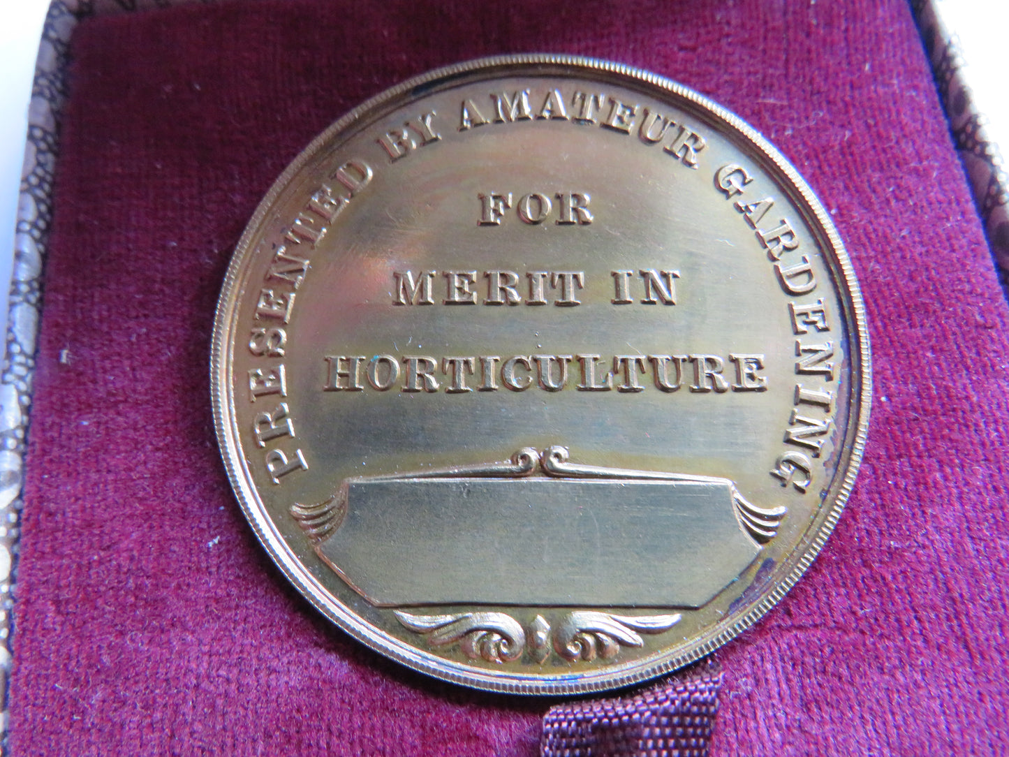 Vintage Amateur Gardening Medal Merit In Horticulture