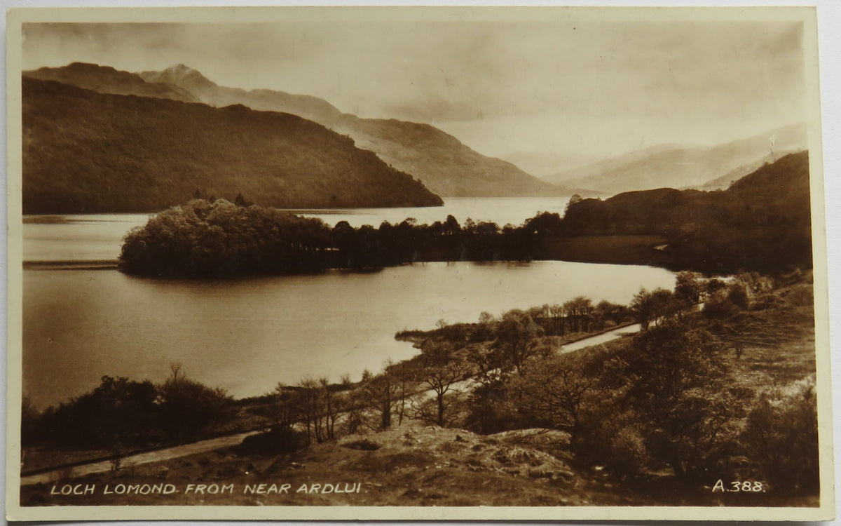 Vintage Postcard of Loch Lomond From Near Ardlui, Valentine's Postcard