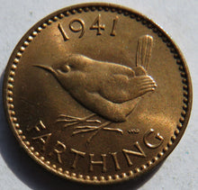 Load image into Gallery viewer, 1941 King George VI Farthing Coin In High Grade - Great Britain
