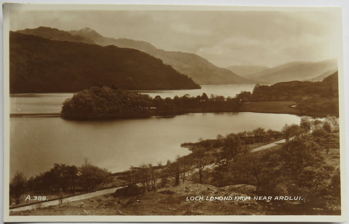 Vintage Postcard of Loch Lomond from Near Ardlui, A388, Valentine's Series