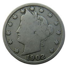 Load image into Gallery viewer, 1902 USA Liberty Nickel Coin
