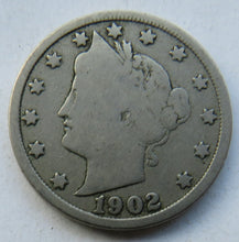 Load image into Gallery viewer, 1902 USA Liberty Nickel Coin
