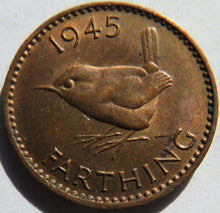 Load image into Gallery viewer, 1945 King George VI Farthing Coin In High Grade - Great Britain
