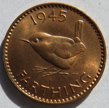 Load image into Gallery viewer, 1945 King George VI Farthing Coin In High Grade - Great Britain
