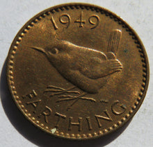 Load image into Gallery viewer, 1949 King George VI Farthing Coin In High Grade - Great Britain
