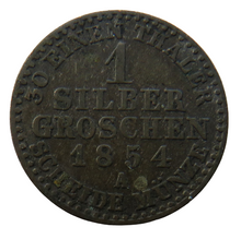 Load image into Gallery viewer, 1854-A German States Prussia One Silber Groschen Coin
