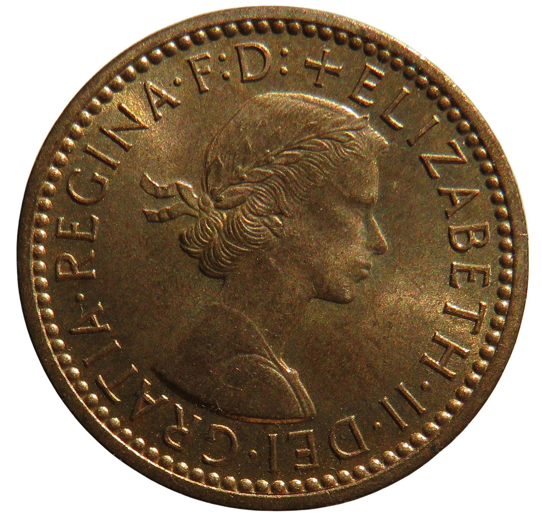 1956 Queen Elizabeth II Farthing Coin In High Grade - Great Britain