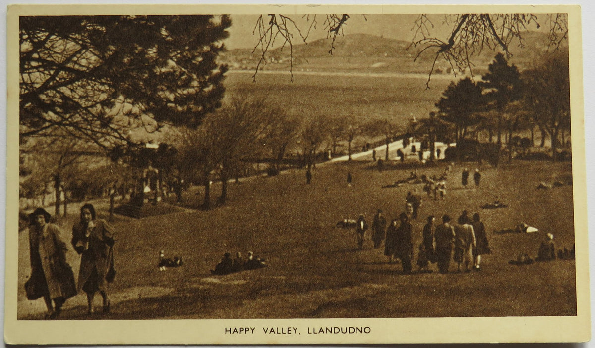 Vintage Postcard of Happy Valley, Llandudno