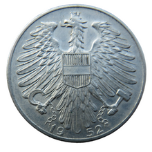 Load image into Gallery viewer, 1952 Austria 5 Schilling Coin
