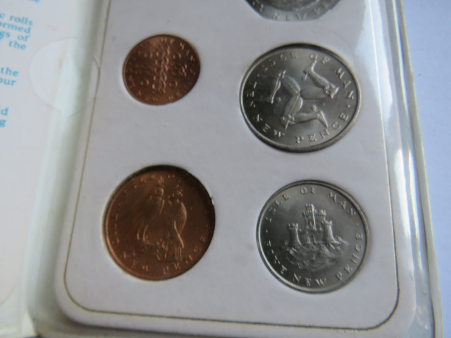 1971 Isle of Man Decimal Coin Set Inc Viking Longboat 50p