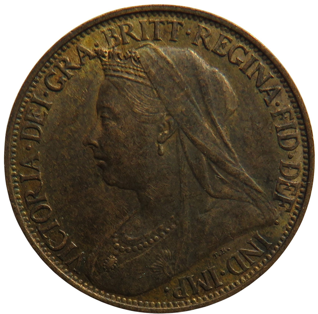 1896 Queen Victoria Farthing Coin - Great Britain