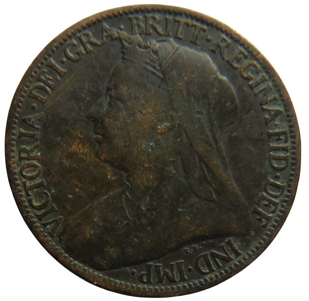 1901 Queen Victoria Farthing Coin - Great Britain