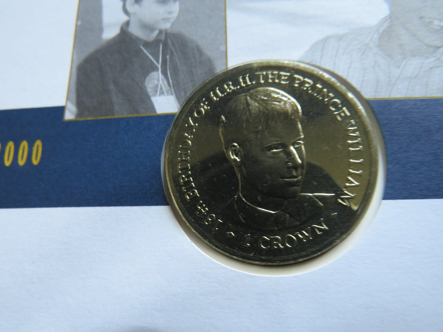 2000 Isle of Man One Crown Coin - Prince William 18th Birthday