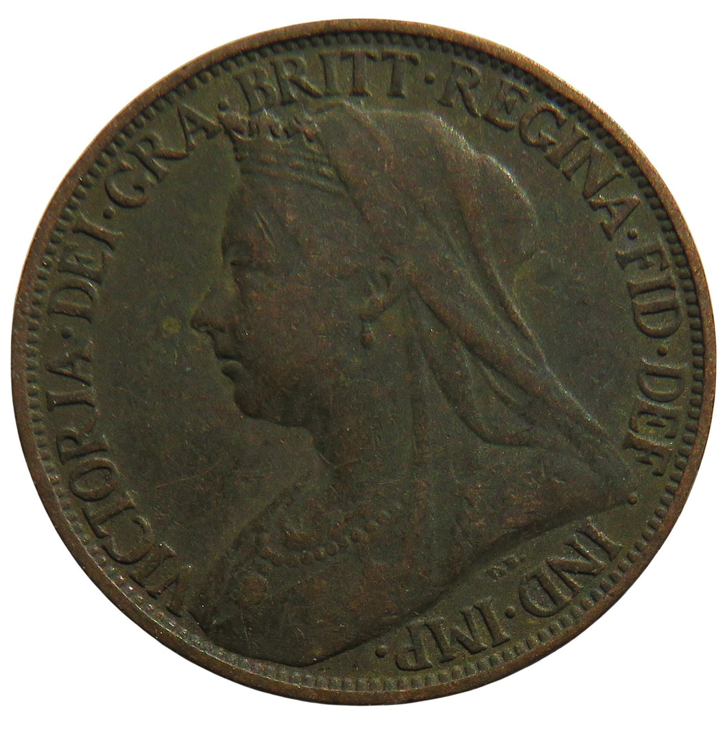 1898 Queen Victoria Farthing Coin - Great Britain