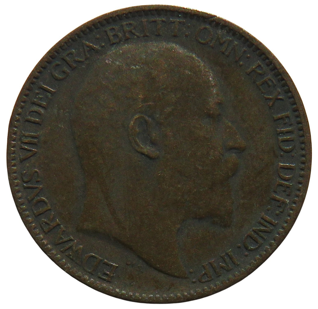 1906 King Edward VII Farthing Coin - Great Britain