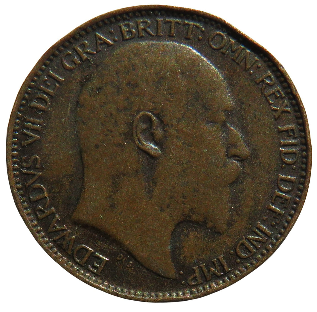 1907 King Edward VII Farthing Coin - Great Britain