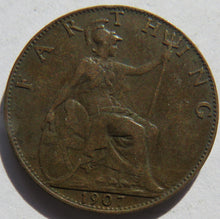 Load image into Gallery viewer, 1907 King Edward VII Farthing Coin - Great Britain
