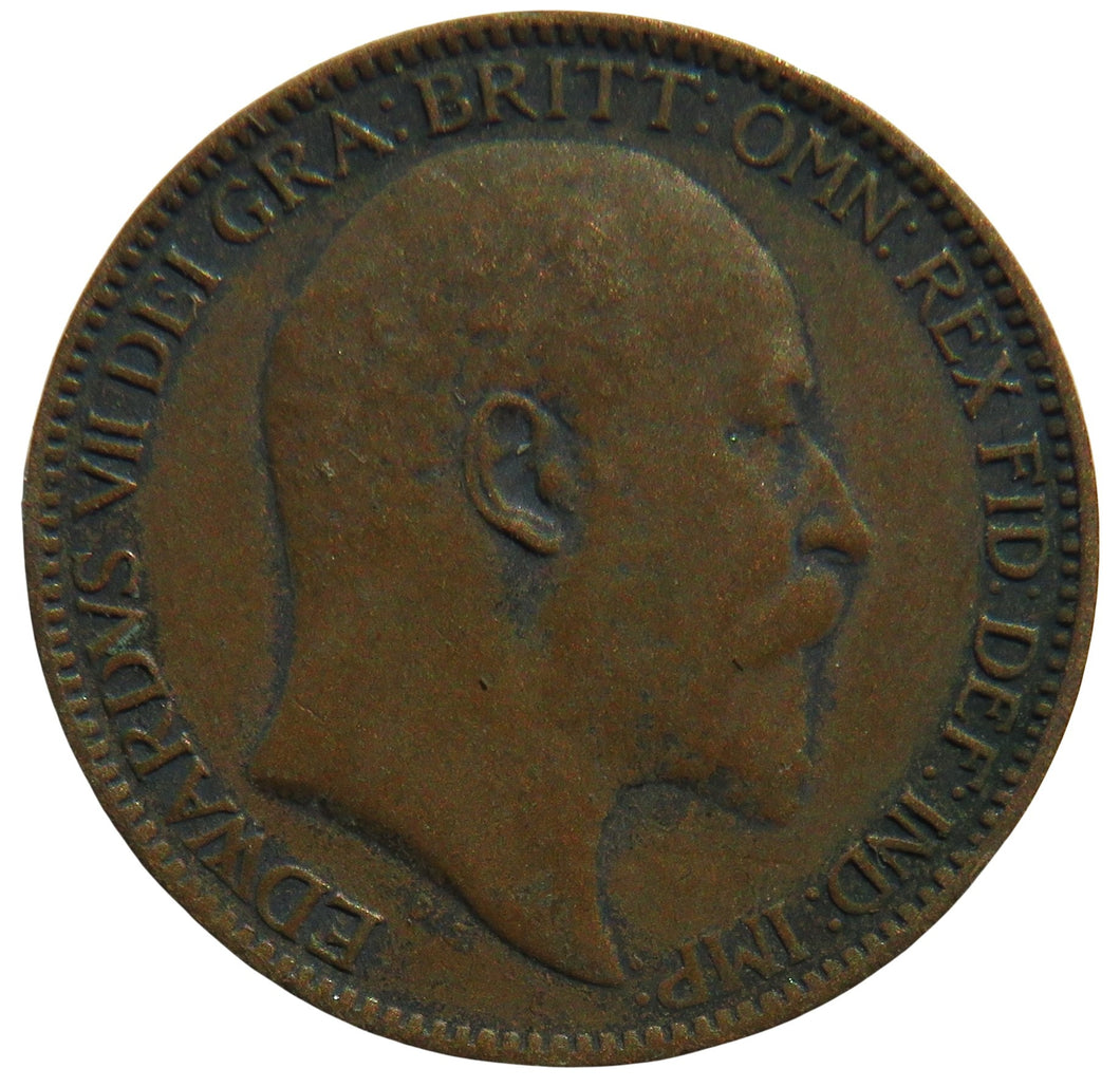 1909 King Edward VII Farthing Coin - Great Britain