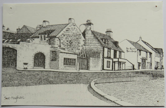 Vintage Postcard of Sun Tavern, Bar & Lounge, Fife, by Artist Sue Hughan image 1