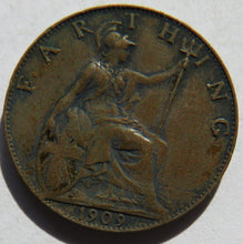 Load image into Gallery viewer, 1909 King Edward VII Farthing Coin - Great Britain
