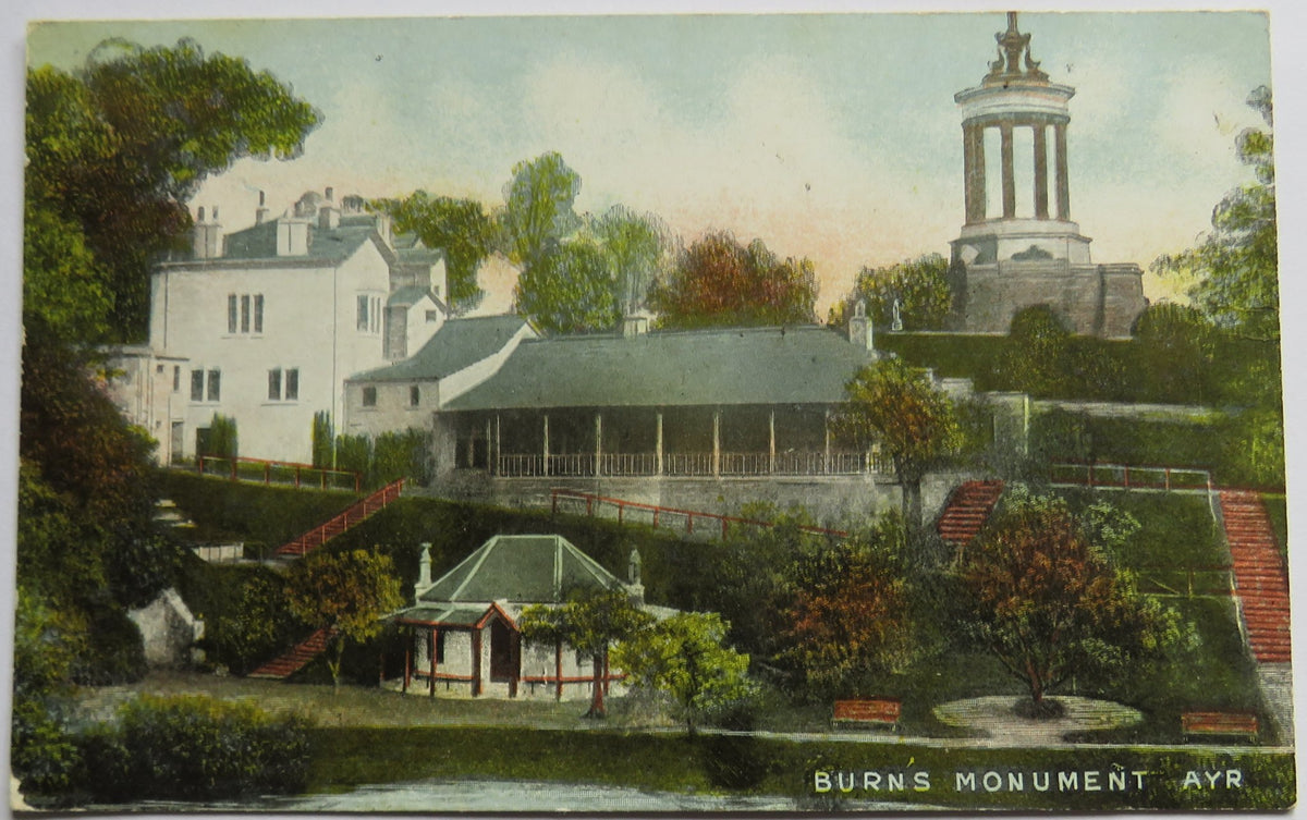 Vintage Postcard of Burns' Monument, Ayr, The Art Publishing Company