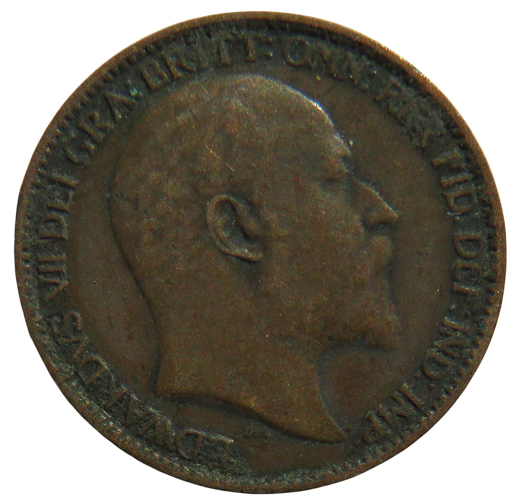 1907 King Edward VII Farthing Coin - Great Britain