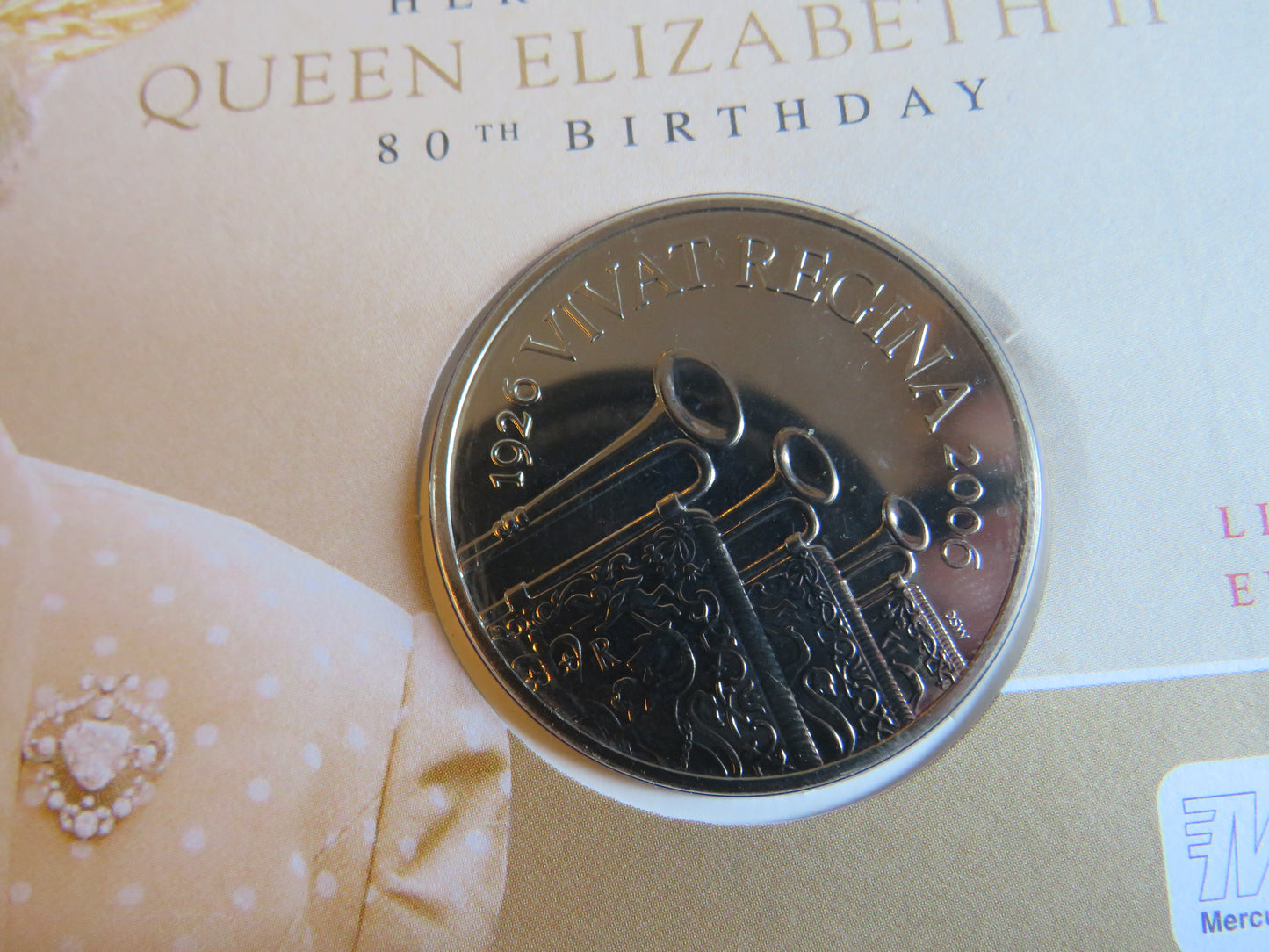 2006 Queen Elizabeth II 80th Birthday £5 Coin & Stamp Cover
