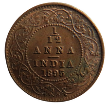 Load image into Gallery viewer, 1895 Queen Victoria India 1/12th Anna Coin In Higher Grade
