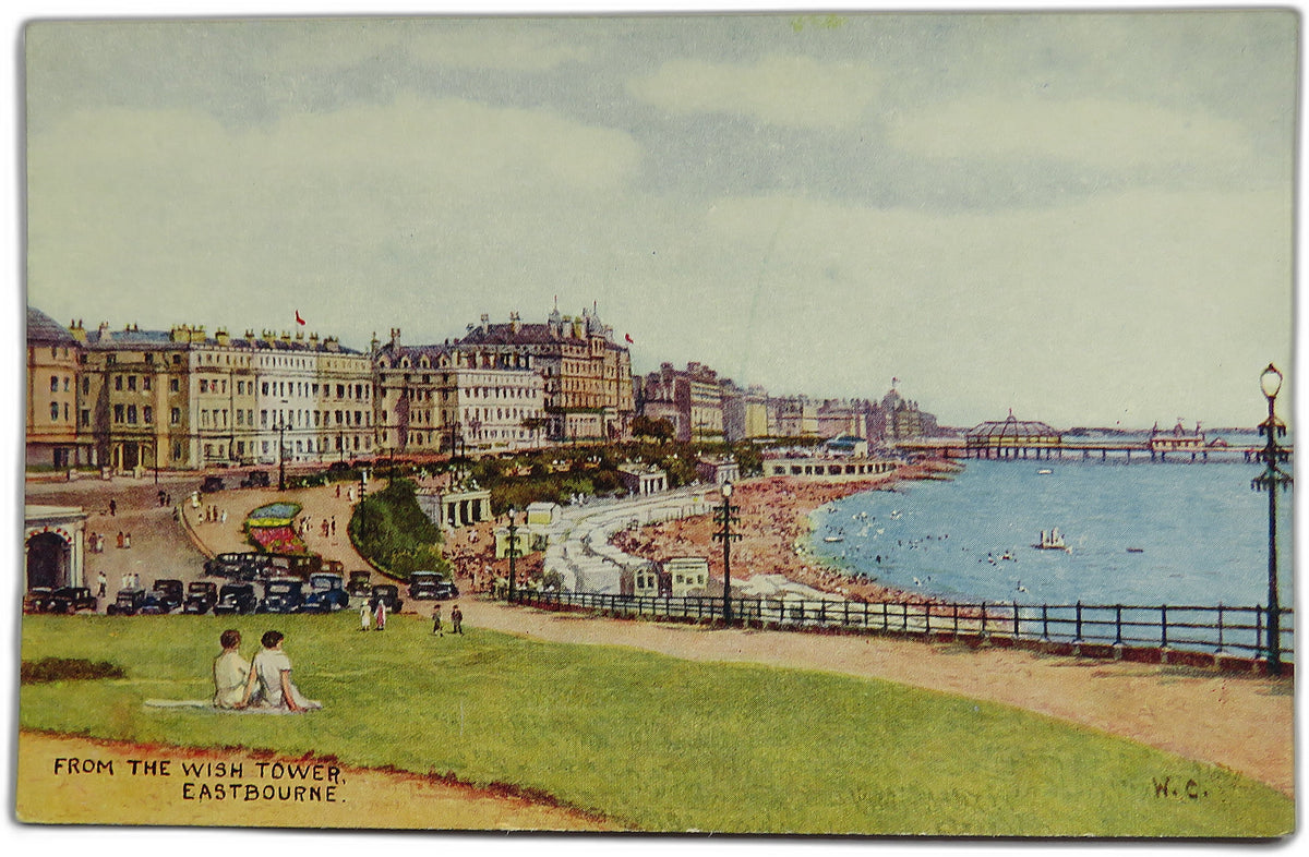 Vintage Postcard of From The Wish Tower, Eastbourne