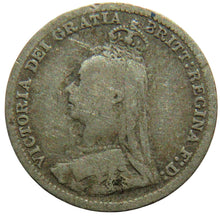 Load image into Gallery viewer, 1890 Queen Victoria Jubilee Head Silver Threepence Coin - Great Britain
