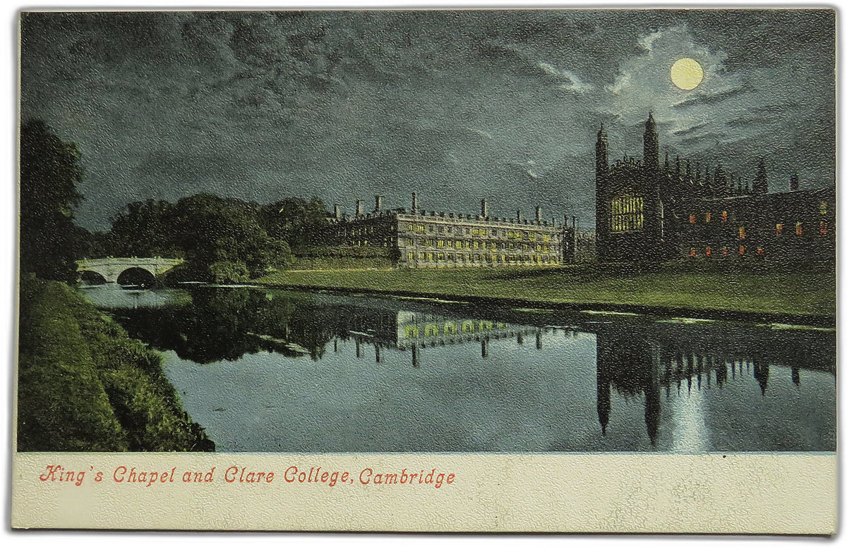Vintage Postcard of King's Chapel and Clare College, Cambridge