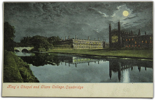 Vintage Postcard of King's Chapel and Clare College, Cambridge