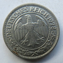 Load image into Gallery viewer, 1928-A Germany Weimar Republic 50 Reichspfennig Coin
