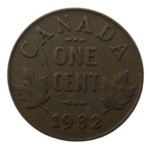 1932 King George V Canada One Cent Coin