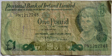 Load image into Gallery viewer, 1979 Provincial Bank of Ireland Limited £1 One Pound Banknote
