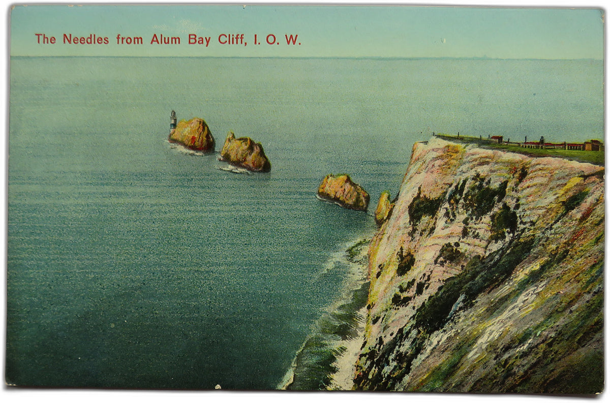 Vintage Postcard of The Needles from Alum Bay Cliff, Isle of Wight