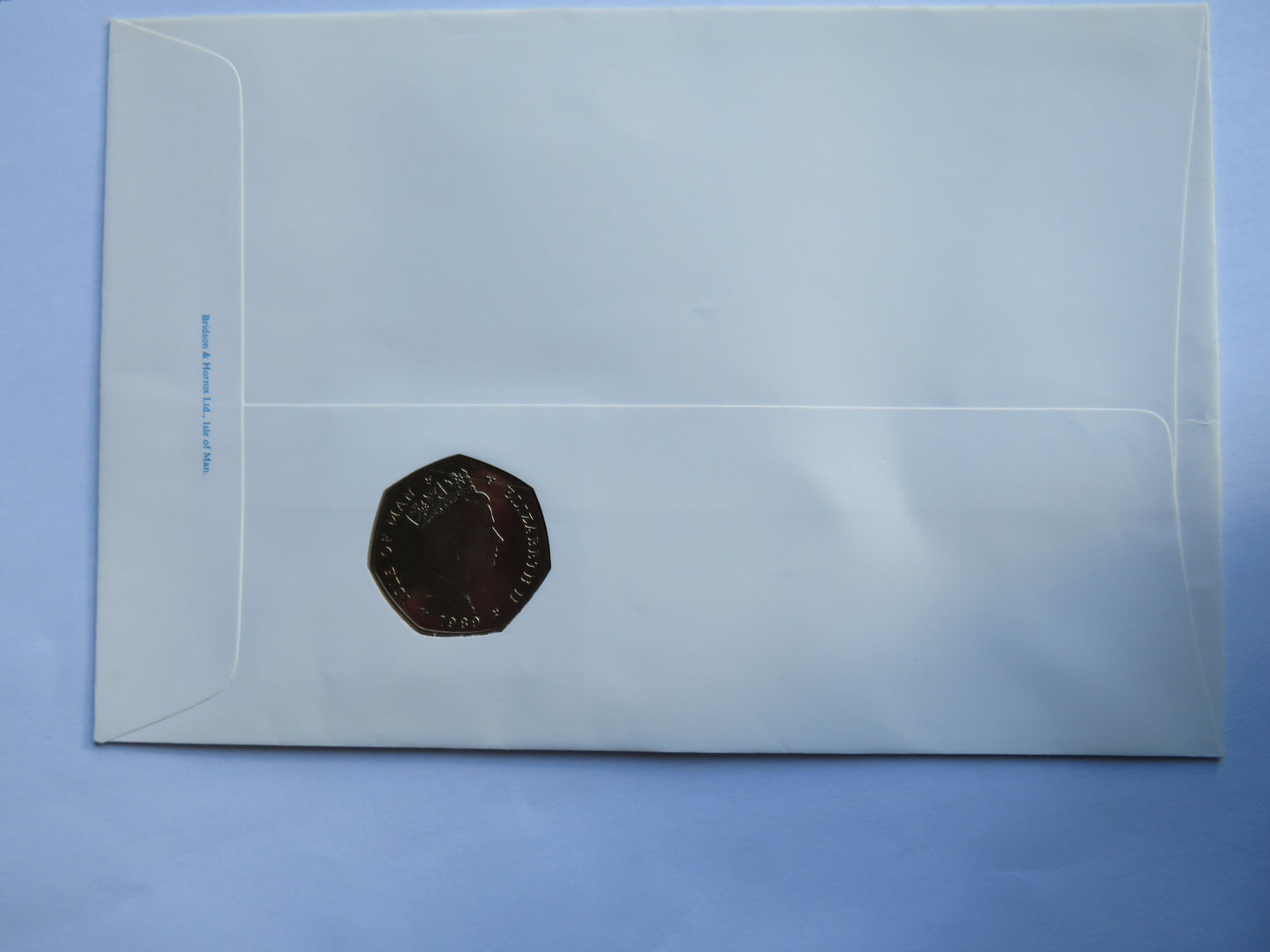 1989 Isle of Man Christmas 50p Fifty Pence Coin Cover