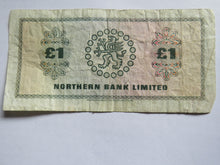 Load image into Gallery viewer, 1970 Northern Bank Limited £1 One Pound Banknote
