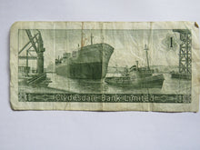 Load image into Gallery viewer, 1969 Clydesdale Bank Limited £1 One Pound Banknote
