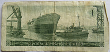 Load image into Gallery viewer, 1965 Clydesdale Bank Limited £1 One Pound Banknote
