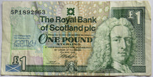 Load image into Gallery viewer, 1999 The Royal Bank of Scotland £1 Banknote Scottish Parliament
